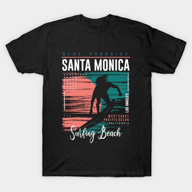 Santa Monica Surfing T-Shirt by Tops Looks